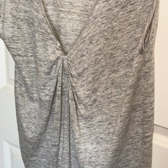 By Malene Birger Analisa T-Shirt XS | NWT Grey Linen Deep V-Back Minimalist Top - Picture 5 of 14